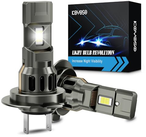 KOYOSO H7 LED Lampadine 130W 34000LM LED Luci per 12V Auto 6500K Bianco, Confezione da 2