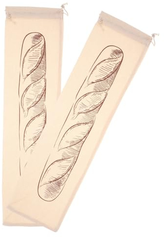 Amosfun 2pcs Bread Bags for Storage Drawstring Cloth Bags for Homemade Bread for Kitchen Baking