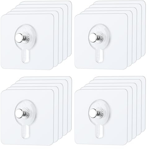 20 Stück Bilderhaken Selbstklebend, Transparent Klebenagel Bilder Aufhängen Ohne Bohren, Klebehaken Bilderrahmen, für Bilder, Poster, Fotos, Dekorative Gemälde, Maximale Belastung 5 kg