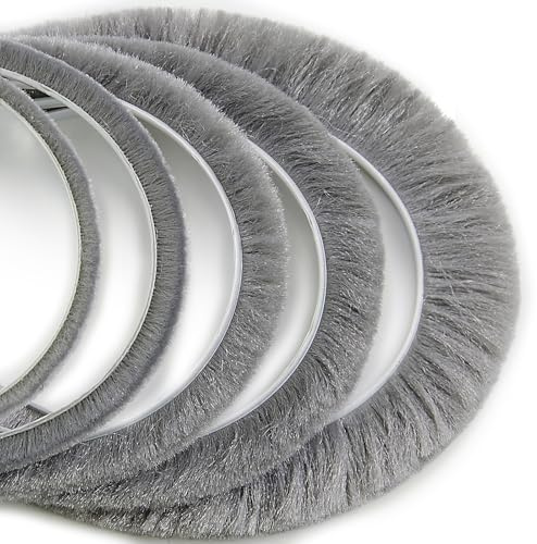 Seiletech.de Bürstendichtung – Länge 5m – Höhe 6mm – Breite 6,9mm – grau – selbstklebend – Türdichtung für Rolladen Schiebetür – Tür Fenster und Schränke