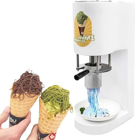 MáQuina Profesional De Helado De Fideos Con Superficie, Prensa De Helado De Fideos De 30 L/H, MáQuina EléCtrica De Mano Para Servir En Sobremesa, Cuchillas De Acero Inoxidable