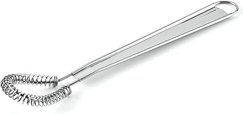 1Pc Stainless Steel Egg Beater Mini Spring Coil Whisk Handheld Milk Frother Foamer Sauce Stirrer Blender Coffee Mixer Kitchen Egg Tools Whisks Cooking Utensils