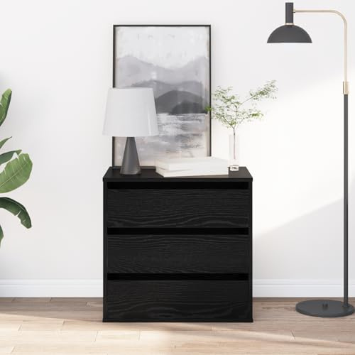 Snsowed Cajonera de Esquina Roble Negro 60x41x58 cm Madera Elaborada, Comoda Dormitorio, Muebles Dormitorio, Cajonera para Armario, Gavetero Dormitorio, Cómodas Y Cajoneras - 868892