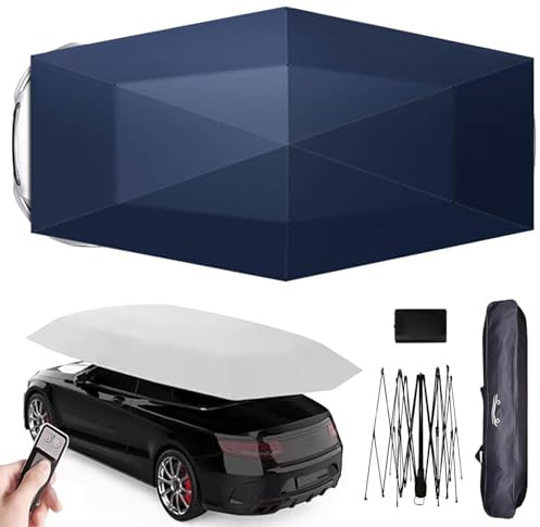 Tienda de campaña totalmente automática para coche, cochera portátil con control remoto, cubierta de toldo resistente al sol para protección del vehículo
