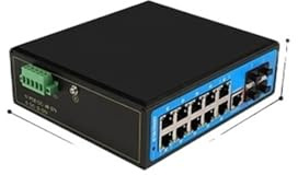 Switch di Rete, Switch POE Industriale Switch Di Rete Stito Gigabit Completo Da 4/6/10/14 Porte Ethernet Con Switch PoE IP40 Solt In Fibra 2/4 SFP,Affidabile(EW-PIS3814M-8GE-BT)