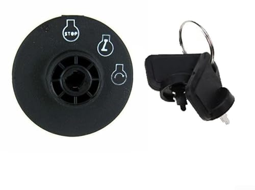 BlesConi Interruttore di accensione 3 posizioni 5 terminali per trattori tosaerba ExMark compatibile con 117-2221 137-4100, include 2 chiavi