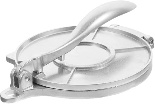 DECORNIJIA Tortillapresse 20cm Metall Teigpresse für Tortillas und Empanadas Inklusive Verstellbarer Funktion für Gleichmäßiges Pressen Geeignet für Anfänger und