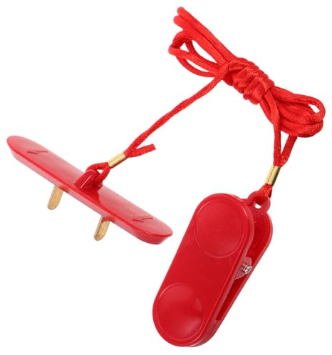 TOYANDONA Bloqueo de Seguridad para Cinta de Correr con Llave de Repuesto, Interruptor de Parada de Emergencia Doble Inserción, Accesorio Plástico Resistente para Fitness y Entrenamiento