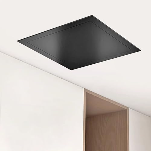 Svart pekspärr takåtkomst dörr – F-monterad vind lucka panel, elektrisk och VVS inspektion service hålskydd (550 x 650 mm) för enkel åtkomst