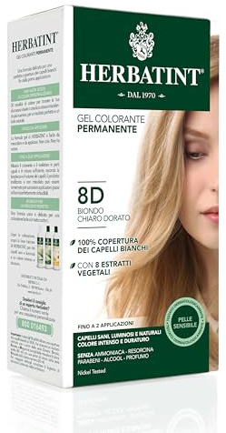 Herbatint 8D Light Golden Blonde Permanent Herbal Hair Colour Gel 135ml