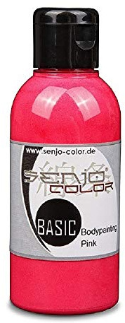 Bodypainting Farben Senjo Color Basic 75ml Pink I Gesichts- & Körperfarbe I Karneval, Fasching I Pinsel & Airbrush Farbe