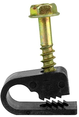Skywalker Flexible Single Cable Screw Clips (Pack of 100 / Black)