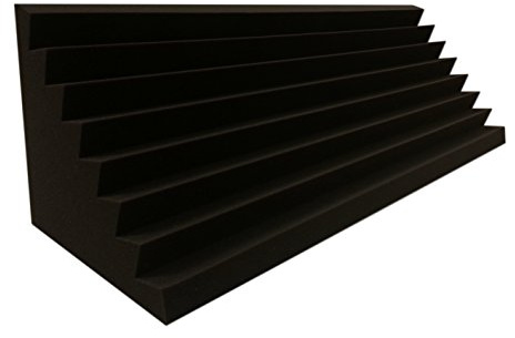 Bass Trap Absorber Lamellen (Pyramiden) Profil Performance ca. 100x30x30cm Kaltschaum Anthrazit/Schwarz Made in Germany
