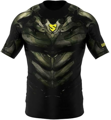 SMMASH Camiseta Deportiva De Manga Corte Hombre para Artes Marciales Kickboxing Boxeo Muay Thai Deportivos De Combate