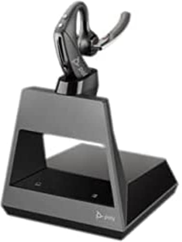 Plantronics – Voyager 5200 Office (Poly) Wireless Bluetooth-Headset, Active Noise-Cancelling, WindSmart-Technology, SoundGuard, Mobil/Telefon/PC/Mac, Teams (zertifiziert), funktioniert mit Zoom & mehr