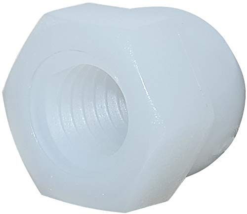 AERZETIX C45745 Écrous Borgnes à Chapeau Polyamide M8 Blanc Lot de 10 | Hexagonaux 6 pans, Tête en forme de dôme/gland creux, Filetage métrique femelle
