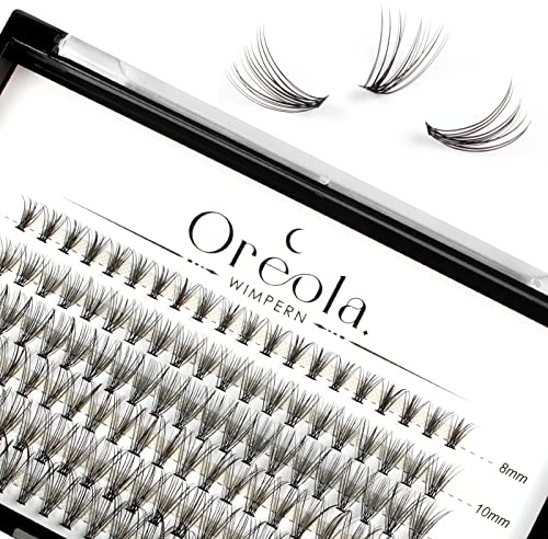 Oreola False Eyelashes Natural Lashes Cluster 0.07C Curl 8-14mm for DIY
