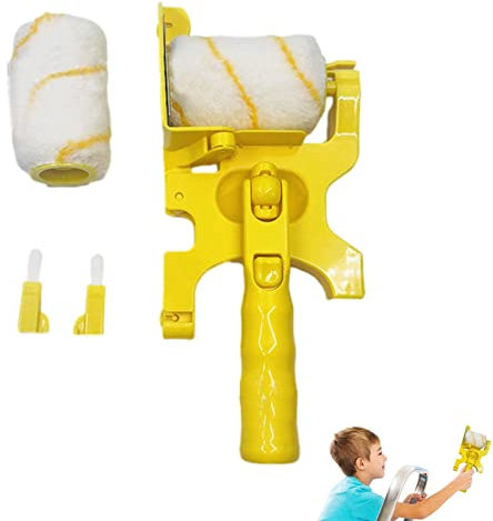 Sysdisen Rouleau De Peinture pour Bordures d'angle, Rouleau De Peinture pour Bordures d'angle, Pinceau À Peinture pour Coupe Nette, Brosse À Rouleau De Coupe pour Bordures De Peinture