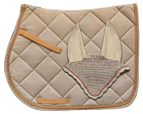Horses Satteldecke + Mütze Regent Beige Pony, Stil und Komfort für Ihr Pferd von Tosoni Sattlerei