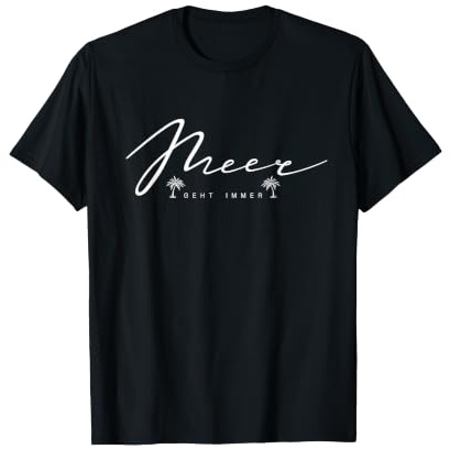 Palmen Strandurlaub surfen – Meer geht immer T-Shirt