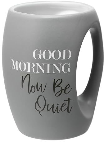 Pavilion Gift Company - Good Morning Now Be Quiet - 16 oz Green Coffee Mug Tea Cup Gift From Wife Husband Girlfriend Boyfriend Anniversary Parenting Mom Dad Birthday Long Distance Present