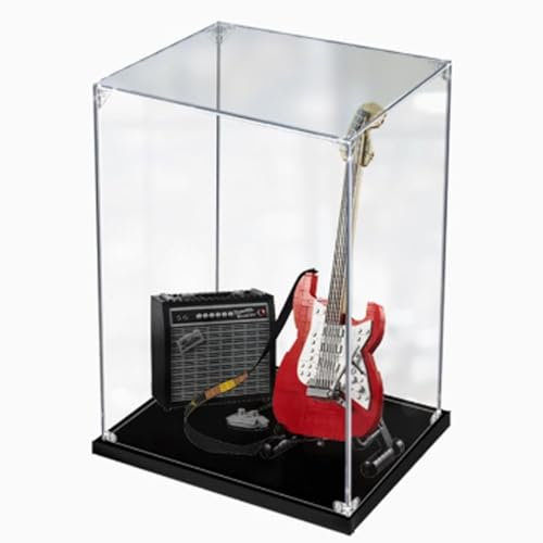 Acryl-Vitrine für Lego 21329 Gitarre, staubdichte transparente Vitrine, Modell-Sammler-Vitrine (Modell nicht im Lieferumfang enthalten) (3 mm)