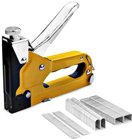 Purzen Grapadora Manual La grapa de madera azul es ideal para bricolaje, decoración, manualidades,