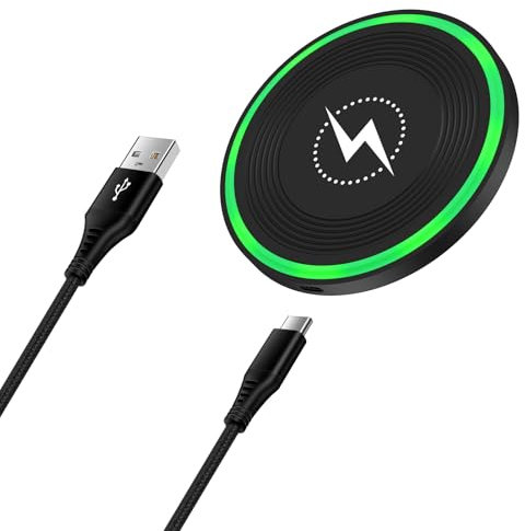 15W Wireless Charger Fast Charging Pad for Samsung Galaxy S24 Ultra/S24/S23/S22/S21/S20/S10/Z Flip 6,Google Pixel 8 Pro 7a 6 5XL iphone Wireless Phone Charger for iPhone 15 14 13 12