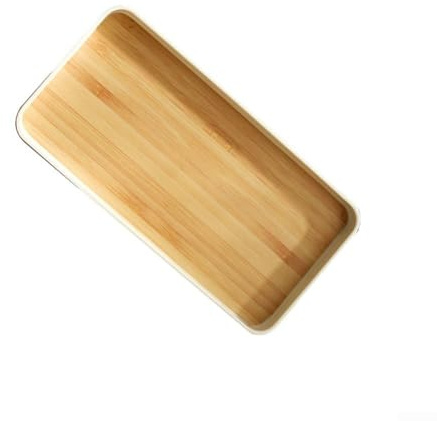Vassoio in plastica, antiscivolo, rettangolare, piatto da portata, resistente al calore, compatto, colore casuale, 15 x 30 x 2 5 cm, peso 215 g (S)