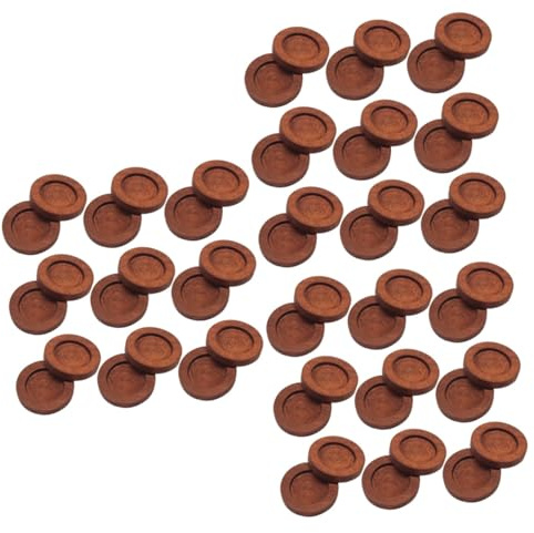 SHINEOFI 60 Piezas platillo del bandejas colgantes redondas bandeja de ajuste de bisel artesanal bandejas colgantes en bandeja de joyería stock de De madera