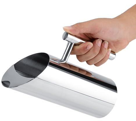 SHUAIGUO Brocca per Acqua in Acciaio Inossidabile, Beccuccio per Protezione Ghiaccio, Maniglia Ergonomica per Casa, Hotel, Ristoranti, Bar (1 litro)