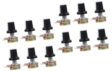 OKUMEYR 20stücke Verstellbare Lineare Drehpotentiometer Mit Knopf Geeignete Lösung Zur Steuerung Elektrischer Geräte Wie Audioanlagen Und Lampen Installieren Und Vielseitig Einsetzbar
