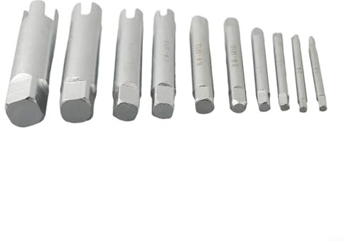 Lot de 10 extracteurs de tarauds à vis conçus pour enlever les têtes endommagées ou cassées