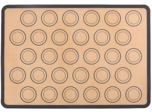 2 tappetini da forno in silicone per macaron, antiaderenti, riutilizzabili, in silicone spesso, per cottura al forno, teglia da forno in silicone/e per dolci, produzione di biscotti