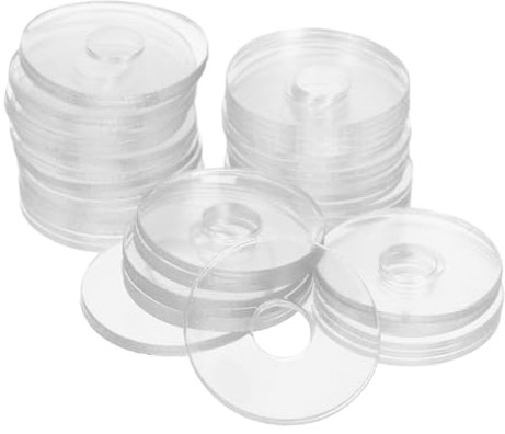HEALEEP 50 Juntas Transparentes De Vinilo Para Tornillos M6 x 20 Mm, Arandelas Planas Pequeñas Multiusos Para Manijas De Puertas De Ducha, Repuesto Para Instalación y Mantenimiento Doméstico