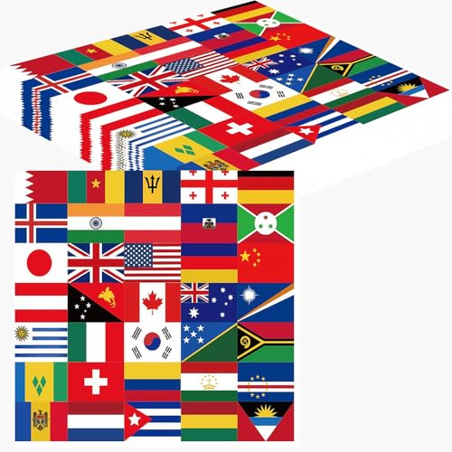 20pcs Flag Paper Napkin 33x33CM,Soft Flag Football Disposable Luncheon Paper Party Serviettes Tableware for Birthday,Soccer,World Cup,BBQ,Parties Dinner Nations Party Serviettes Napkins