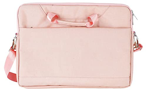 Plyisty Laptop Bag, 15.6 Inch Back Special Design Oxford Cloth Laptop Storage Bag Durable with Shoulder Strap for Power Supply for Home (Pink)