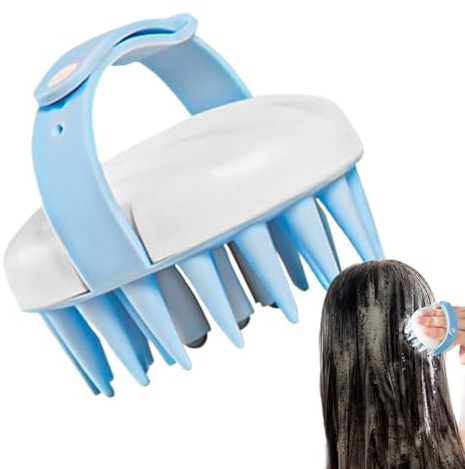 Spazzola per shampoo – Shampoo Scrubber cuoio capelluto – Scrubber portatile per la testa da viaggio a casa e in viaggio, pettine massaggiante per lavaggio dei