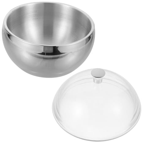 Hemobllo Seau à Glace Acier Inoxydable à Double Compartiment pour Maison Conteneur à Glaçons Portable Et Bac De Rangement Haut Et Étroit