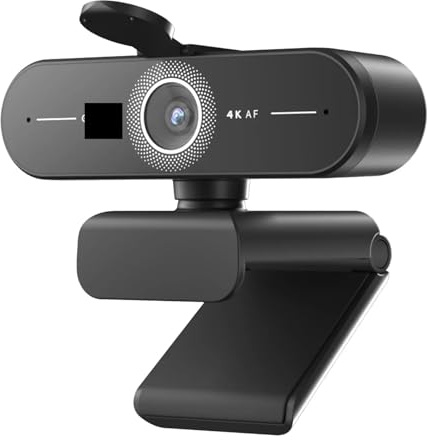 TIEOAXFT Webcam 4K Ultra HD 1080P 60fps EMEET C60E Autofocus USB for Diffusion en Direct/Appel vidéo/conférence