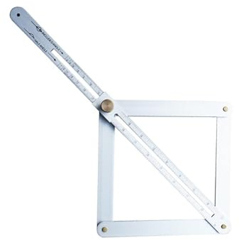 HOMSFOU Diagonal Square Ruler Angle Finder Measuring Tool with Protractor Combination Square for Woodworking Construction Layout and Precision Angle Measurement