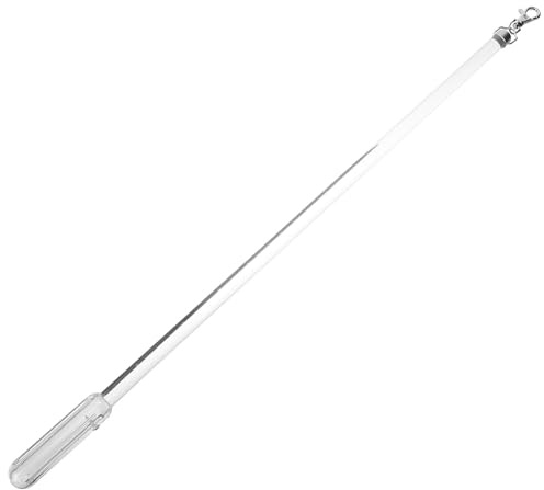 TOMETURE Manuelle Gardinenstange aus Transparentem Acryl 50cm Schleuderstab mit Ergonomischem Griff für Fensteröffner und Vorhangbedienung in Haushalt und Büro