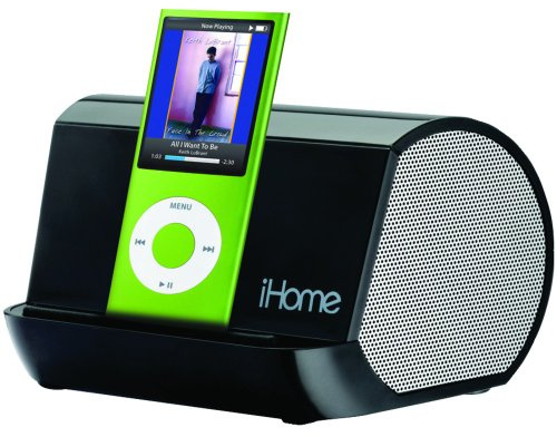 iHome iHM9 - Sistema stereo portatile per iPod, iPhone e lettori MP3, colore: Nero