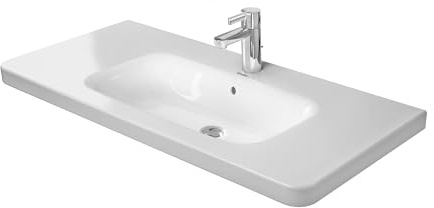 DuraStyle Furniture washbasin with Overflow, 1 th, with tap Platform, 39 3/8