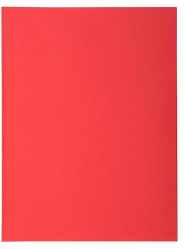 Exacompta 330012E 100er Pack Aktendeckel SUPER in Pastellfarben aus extra starkem Karton für DIN A4 ideal für Archivierung 1 Pack rot