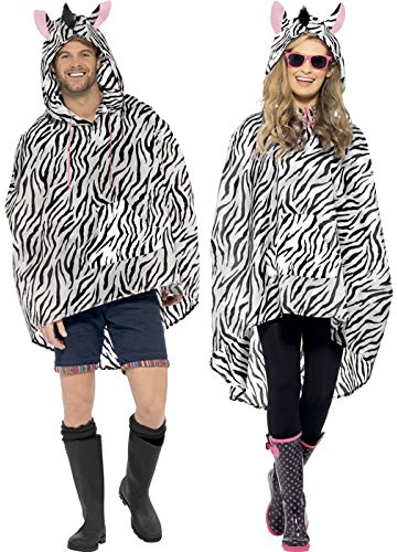 PARTY DISCOUNT Party-Ponchos mit Tiermotiven, Tierkostüme, ideal für Karneval, schützt vor Regen, Einheitsgröße