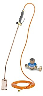 KEMPER - Diserbante termico a gas + regolatore di pressione del propano + 5 metri di tubo flessibile del gas Bruciatore da 60 mm
