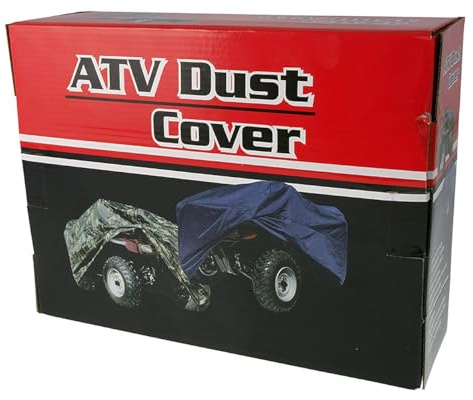 ATV Abdeckplane für Quad Größe L camouflage | PU-beschichtete Innenseite, wasserabweisend und frostbeständig; extra starker rundumlaufender Gummizug, 1x Plane