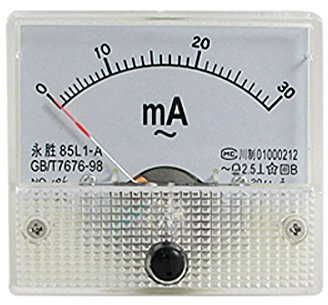 85l1 - a AC rettangolare amperometro analogico 0-30 ma