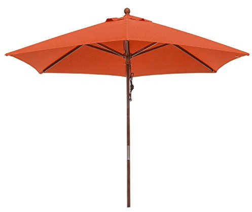 anndora® Sonnenschirm Balkonschirm ø 2,5 m rund - mit Winddach Terracotta